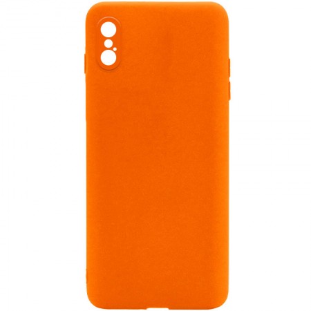 Силиконовый чехол Candy Full Camera для Apple iPhone X / XS (5.8'') Оранжевый (16442)