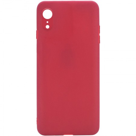 Силиконовый чехол Candy Full Camera для Apple iPhone XR (6.1'') Красный (16452)