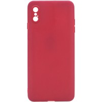 Силиконовый чехол Candy Full Camera для Apple iPhone XS Max (6.5'') Красный (16464)