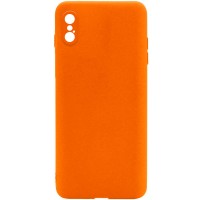 Силиконовый чехол Candy Full Camera для Apple iPhone XS Max (6.5'') Оранжевый (16466)
