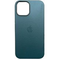 Шкіряний чохол Leather Case (AAA) with MagSafe and Animation для Apple iPhone 12 Pro / 12 (6.1'') Зелёный (46793)