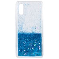 TPU чехол Liquid hearts для Samsung Galaxy A02 Блакитний (21498)