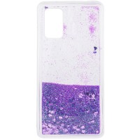 TPU чехол Liquid hearts для Samsung Galaxy A02s Фиолетовый (21512)