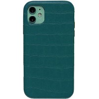 Кожаный чехол Croco Leather для Apple iPhone 11 (6.1'') Зелений (17039)