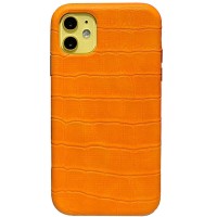 Кожаный чехол Croco Leather для Apple iPhone 11 (6.1'') Желтый (16063)