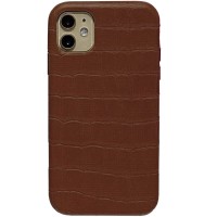 Кожаный чехол Croco Leather для Apple iPhone 11 (6.1'') Бежевий (20763)