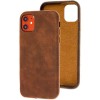 Кожаный чехол Croco Leather для Apple iPhone 11 (6.1'') Бежевый (20763)