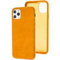 Кожаный чехол Croco Leather для Apple iPhone 11 Pro Max (6.5'') Желтый (23346)