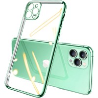 Прозрачный силиконовый чехол с глянцевой окантовкой Full Camera для Apple iPhone 12 Pro Max (6.7'') Зелений (17656)