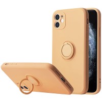 Чехол TPU Candy Ring Full Camera для Apple iPhone 12 (6.1'') Оранжевый (19933)