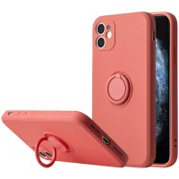 Чехол TPU Candy Ring Full Camera для Apple iPhone 12 (6.1'') Красный (19939)