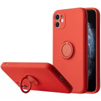 Чехол TPU Candy Ring Full Camera для Apple iPhone 12 (6.1'') Красный (19934)