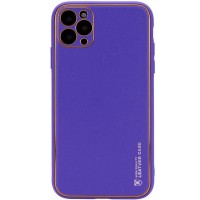 Кожаный чехол Xshield для Apple iPhone 12 Pro (6.1'') Фіолетовий (30590)