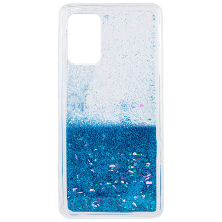 TPU чехол Liquid hearts для Samsung Galaxy A52 4G / A52 5G Блакитний (23364)