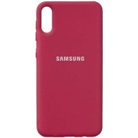 Чехол Silicone Cover Full Protective (AA) для Samsung Galaxy A02 Червоний (18555)