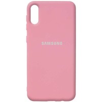 Чехол Silicone Cover Full Protective (AA) для Samsung Galaxy A02 Розовый (18557)