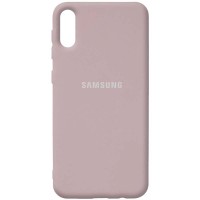 Чехол Silicone Cover Full Protective (AA) для Samsung Galaxy A02 Серый (18558)
