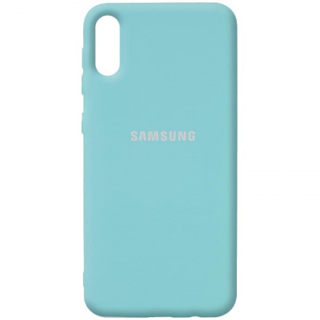 Чехол Silicone Cover Full Protective (AA) для Samsung Galaxy A02 Бірюзовий (18550)