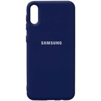 Чехол Silicone Cover Full Protective (AA) для Samsung Galaxy A02 Синій (18561)