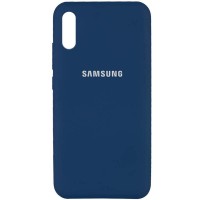 Чехол Silicone Cover Full Protective (AA) для Samsung Galaxy A02 Синий (18714)