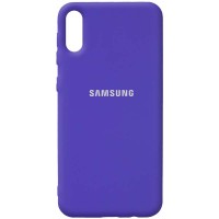 Чехол Silicone Cover Full Protective (AA) для Samsung Galaxy A02 Фиолетовый (18563)