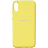 Чехол Silicone Cover Full Protective (AA) для Samsung Galaxy A02 Желтый (18553)