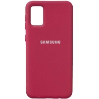 Чехол Silicone Cover Full Protective (AA) для Samsung Galaxy A02s Красный (18570)