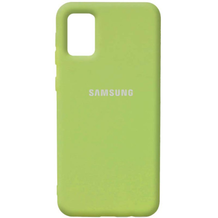 Чехол Silicone Cover Full Protective (AA) для Samsung Galaxy A02s М'ятний (18571)