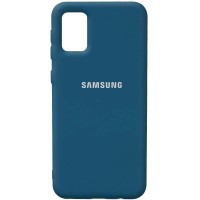 Чехол Silicone Cover Full Protective (AA) для Samsung Galaxy A02s Синий (18575)