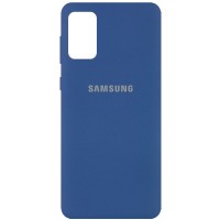 Чехол Silicone Cover Full Protective (AA) для Samsung Galaxy A02s Синий (18788)