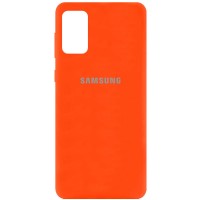 Чехол Silicone Cover Full Protective (AA) для Samsung Galaxy A02s Оранжевый (18786)