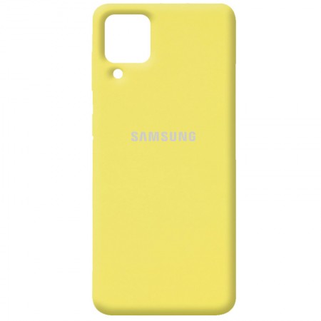 Чехол Silicone Cover Full Protective (AA) для Samsung Galaxy A12 Желтый (18584)