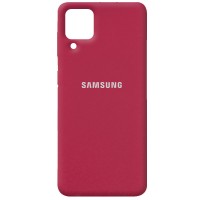 Чехол Silicone Cover Full Protective (AA) для Samsung Galaxy A12 Червоний (18586)