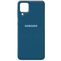 Чехол Silicone Cover Full Protective (AA) для Samsung Galaxy A12 Синій (18591)