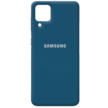 Чехол Silicone Cover Full Protective (AA) для Samsung Galaxy A12 Синій (18591)