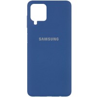 Чехол Silicone Cover Full Protective (AA) для Samsung Galaxy A12 Синій (18792)