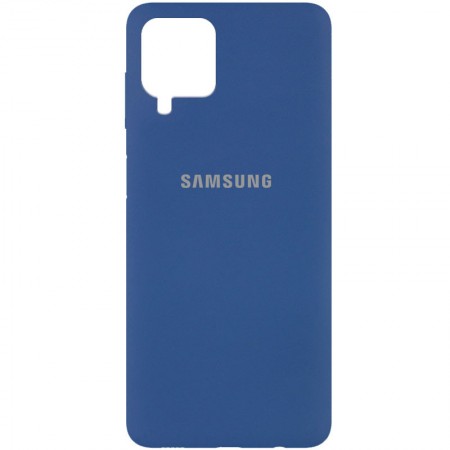 Чехол Silicone Cover Full Protective (AA) для Samsung Galaxy A12 Синий (18792)