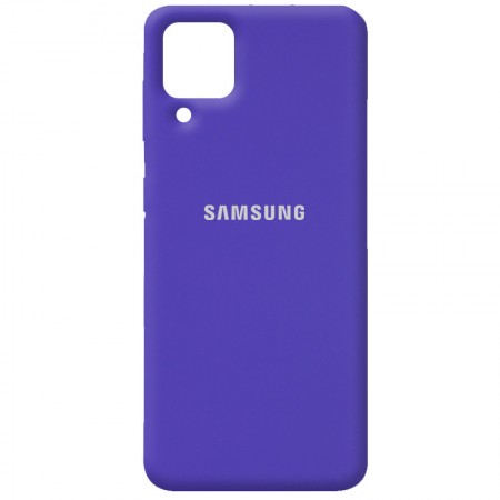 Чехол Silicone Cover Full Protective (AA) для Samsung Galaxy A12 Фиолетовый (18595)