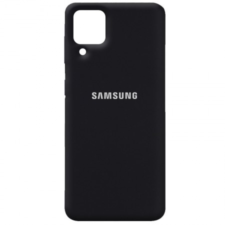 Чехол Silicone Cover Full Protective (AA) для Samsung Galaxy A12 Черный (18596)