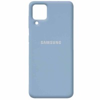 Чехол Silicone Cover Full Protective (AA) для Samsung Galaxy A12 Блакитний (18583)
