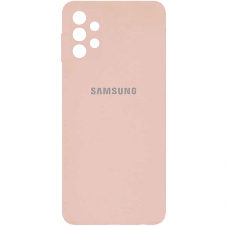 Чехол Silicone Cover Full Camera (AA) для Samsung Galaxy A32 4G Рожевий (18794)