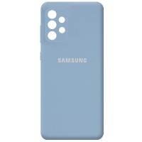 Чехол Silicone Cover Full Camera (AA) для Samsung Galaxy A32 4G Блакитний (18599)