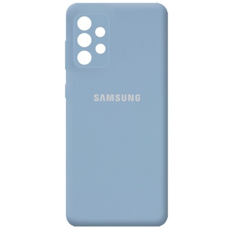 Чехол Silicone Cover Full Camera (AA) для Samsung Galaxy A32 4G Голубой (18599)