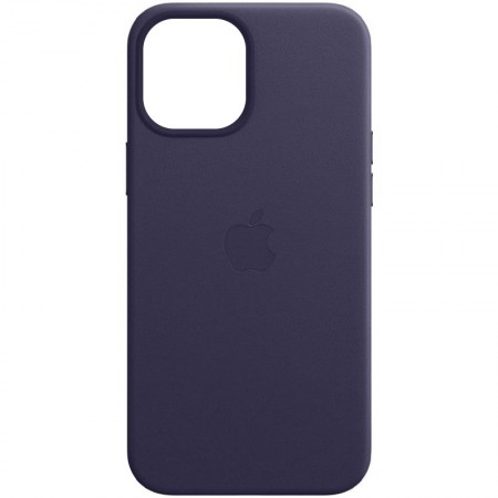Шкіряний чохол Leather Case (AAA) with MagSafe для Apple iPhone 12 Pro / 12 (6.1'') Фиолетовый (37703)