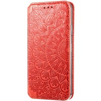 Кожаный чехол книжка GETMAN Mandala (PU) для Xiaomi Redmi Note 9 4G / Redmi 9 Power / Redmi 9T Красный (18166)