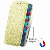 Кожаный чехол книжка GETMAN Mandala (PU) для Samsung Galaxy A72 4G / A72 5G Жовтий (18190)