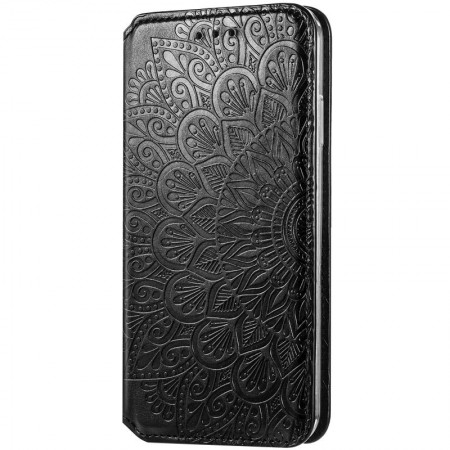 Кожаный чехол книжка GETMAN Mandala (PU) для Samsung Galaxy A72 4G / A72 5G Черный (18196)
