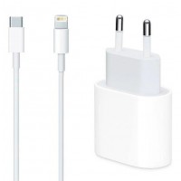 МЗП для Apple iPhone 20W Type-C Power Adapter (A) + Cable Type-C to Lightning Белый (33301)