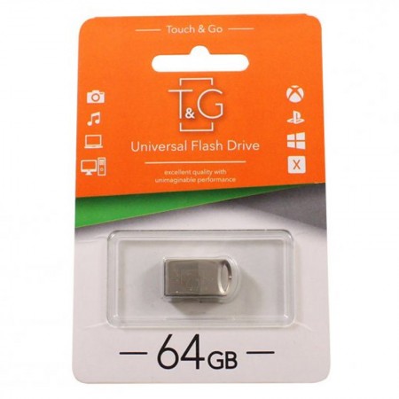 Флеш-драйв USB Flash Drive T&G 105 Metal Series 64GB Серебристый (19802)