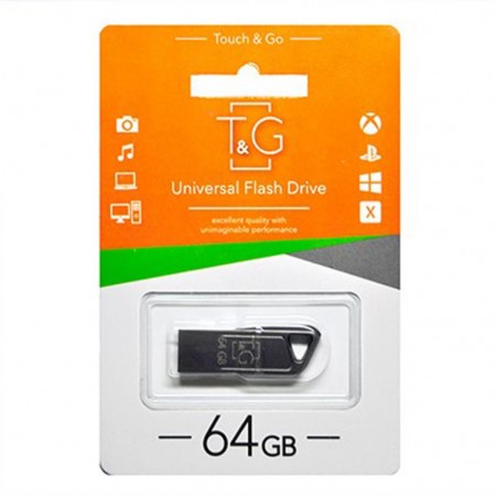 Флеш-драйв USB Flash Drive T&G 114 Metal Series 64GB Черный (19806)